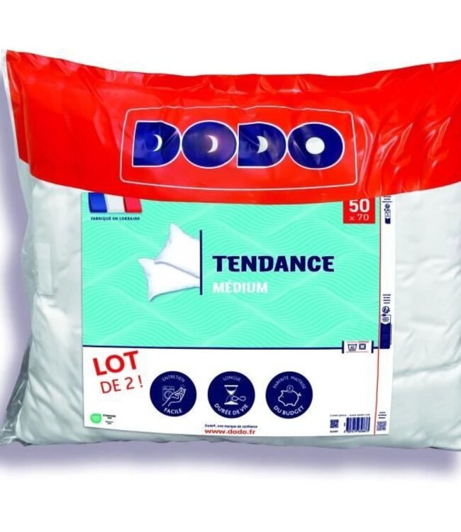 Set of 2 DODO Pillows 50x70 cm – 100% Polyester – Trendy