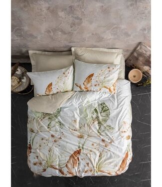 AUCUNE Zandglans – Dekbedovertrek 220x240 cm + 2 Kussenslopen 60x60 cm – 100% Katoen Satijn – Beige