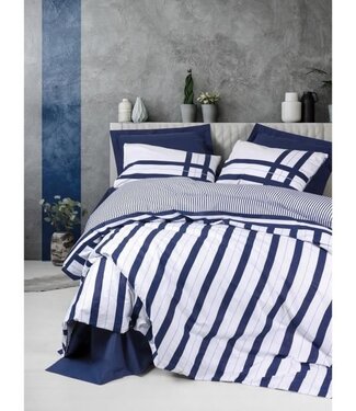AUCUNE Dekbedovertrek Ocean Blue 220x240 cm + 2 kussenslopen 60x60 cm, 100% katoen – Blauw