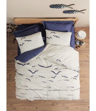 AUCUNE Hemelrust – Dekbedovertrek 220x240 cm + 2 Kussenslopen 60x60 cm – 100% Katoen – Blauw