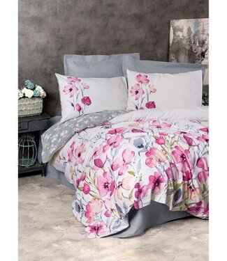 AUCUNE Maanlicht Grijs – Dekbedovertrek 220x240 cm + 2 Kussenslopen 60x60 cm – 100% Katoen – Grijs