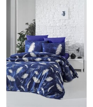 AUCUNE Dekbedovertrek Blue Horizon 220x240 cm + 2 kussenslopen 60x60 cm, 100% katoen