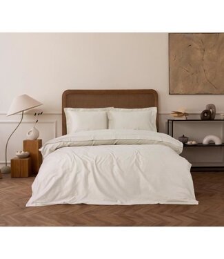 AUCUNE Dekbedovertrek Sand Satin 220x240 cm + 2 kussenslopen 60x60 cm, 100% katoen satijn – Beige