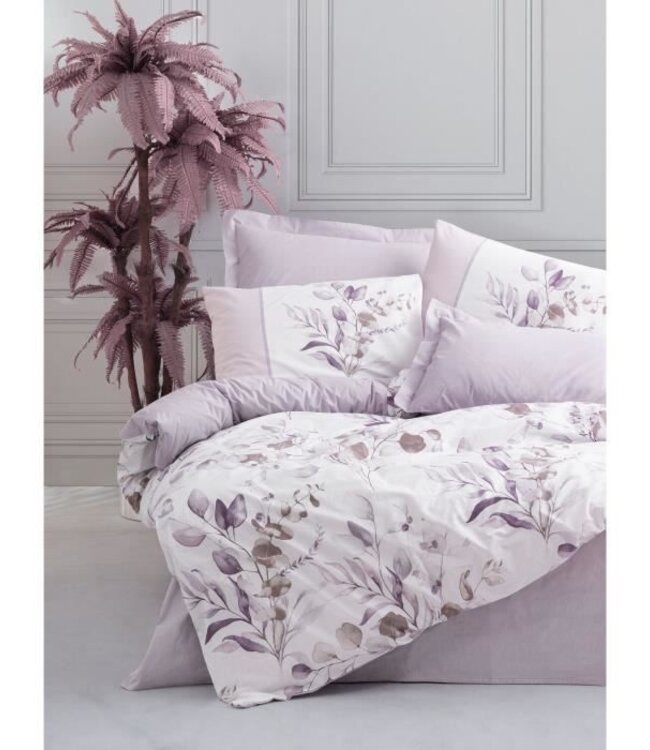 Lavendel Rust – Dekbedovertrek 220x240 cm + 2 Kussenslopen 60x60 cm – 100% Katoen – Lila