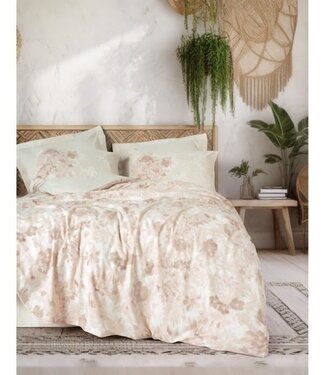 AUCUNE Dekbedovertrek Honey Sand 220x240 cm + 2 kussenslopen 60x60 cm, 100% katoen