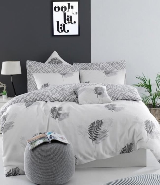 Dekbedovertrek Stone Grey 220x240 cm + 2 kussenslopen 60x60 cm, 65% katoen / 35% polyester