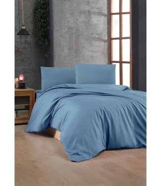 AUCUNE Dekbedovertrek Ocean Breeze 220x240 cm + 2 kussenslopen 60x60 cm, 100% versterkt katoen – Blauw