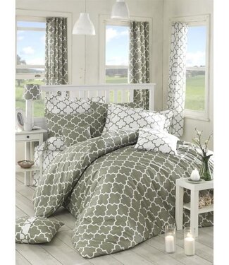 AUCUNE Dekbedovertrek Stone Grey 220x240 cm + 2 kussenslopen 60x60 cm, 100% katoen