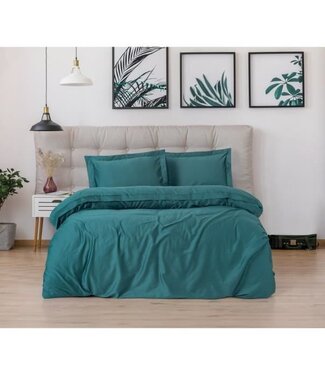 AUCUNE Dekbedovertrek Blue Lagoon Satin 220x240 cm + 2 kussenslopen 60x60 cm, 100% satijnkatoen