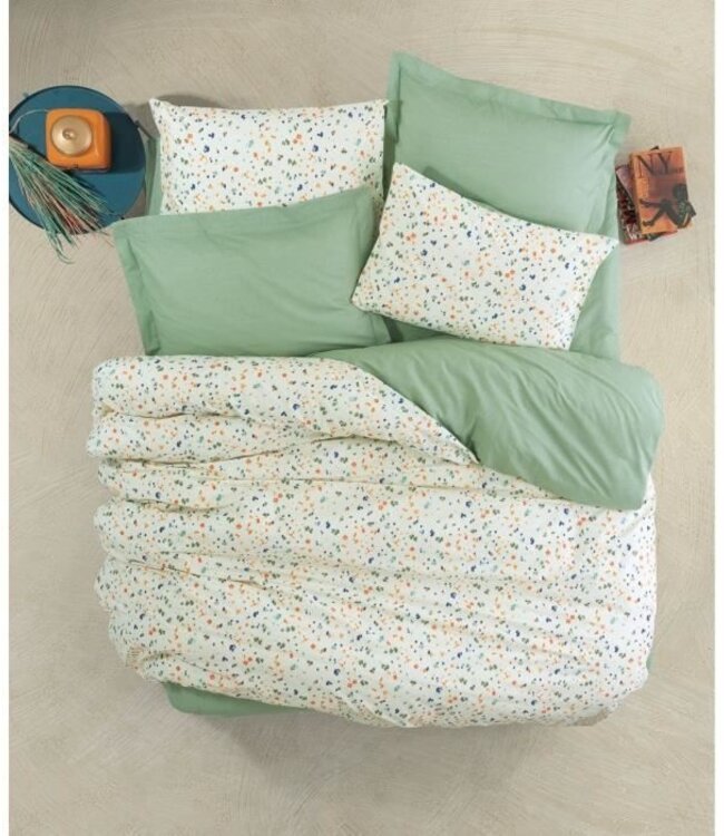 Emerald Oase – Dekbedovertrek 220x240 cm + 2 Kussenslopen 60x60 cm – 100% Katoen – Groen
