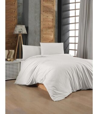 AUCUNE Dekbedovertrek Pure White 220x240 cm + 2 kussenslopen 60x60 cm, 100% katoen