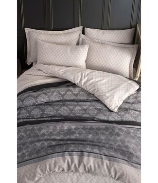 AUCUNE Dekbedovertrek Misty Grey 220x240 cm + 2 kussenslopen 60x60 cm, 65% katoen / 35% polyester