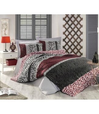 AUCUNE Dekbedovertrek Crimson Charm 220x240 cm + 2 kussenslopen 60x60 cm, 100% katoen