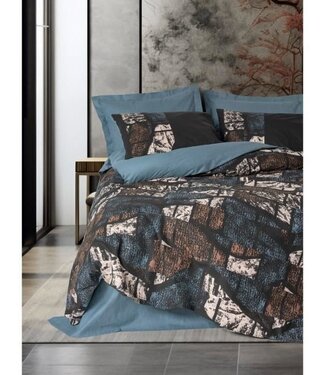 AUCUNE Dekbedovertrek Forest Green 220x240 cm + 2 kussenslopen 60x60 cm, 100% katoen