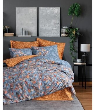 AUCUNE Gouden Horizon – Dekbedovertrek 220x240 cm + 2 Kussenslopen 60x60 cm – 100% Katoen – Mosterd