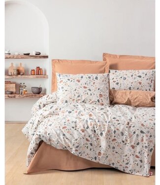 AUCUNE Dekbedovertrek Caramel Dream 220x240 cm + 2 kussenslopen 60x60 cm, 100% katoen