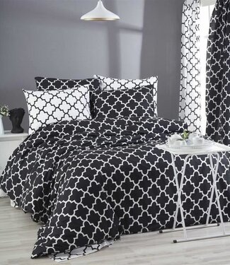 AUCUNE Dekbedovertrek Black Diamond 220x240 cm + 2 kussenslopen 60x60 cm, 100% versterkt katoen