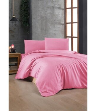 AUCUNE Dekbedovertrek Roze 220x240 cm + 2 kussenslopen 60x60 cm, 100% katoen