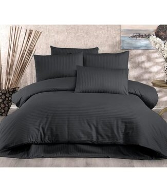 AUCUNE Dekbedovertrek Midnight Grey 220x240 cm + 2 kussenslopen 60x60 cm, 80% katoen / 20% polyester
