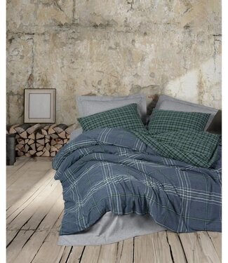 AUCUNE Dekbedovertrek Ocean Blue 220x240 cm + 2 kussenslopen 60x60 cm, 50% katoen, 50% polyester – Blauw
