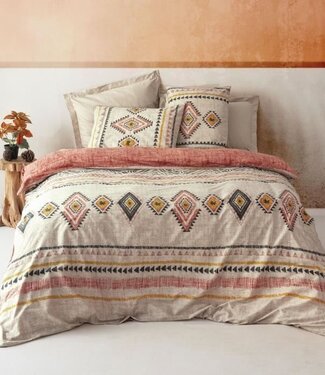 AUCUNE Dekbedovertrek Ruby Red 220x240 cm + 2 kussenslopen 60x60 cm, 100% katoen