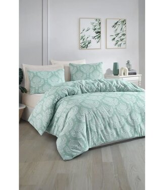 AUCUNE Dekbedovertrek Groen 220x240 cm + 2 kussenslopen 60x60 cm, 65% katoen