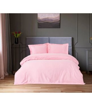 AUCUNE Dekbedovertrek Rose Satin 220x240 cm + 2 kussenslopen 60x60 cm, 100% katoen satijn – Roze