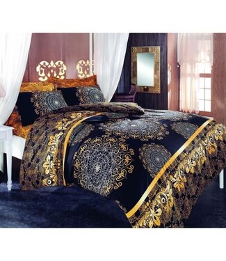 AUCUNE Dekbedovertrek Midnight Black 220x240 cm + 2 kussenslopen, 100% katoen