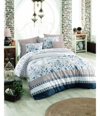 AUCUNE Dekbedovertrek Blue Serenity 220x240 cm + 2 kussenslopen 60x60 cm, 100% katoen