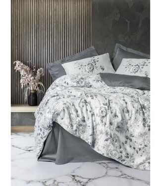 AUCUNE Beddengoedset Grijs 220x240 cm + 2 kussenslopen 60x60 cm - 100% katoen satijn