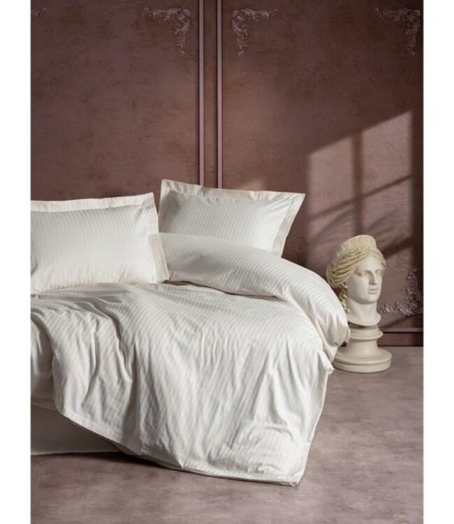 Beddengoedset Ecru 220x240 cm + 2 kussenslopen 60x60 cm, 100% satijnkatoen