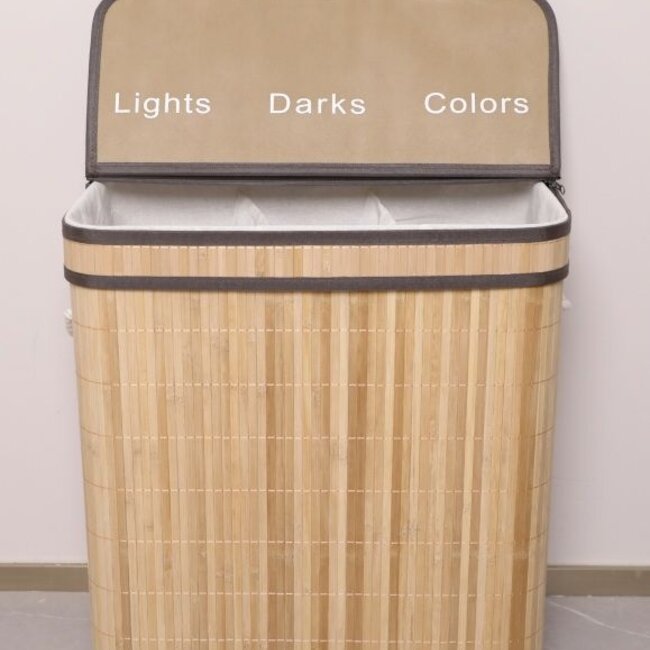 Wasmand met 3 Vakken - Wassorteerder