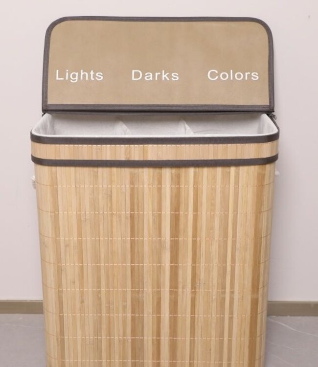 Wasmand met 3 Vakken - Wassorteerder