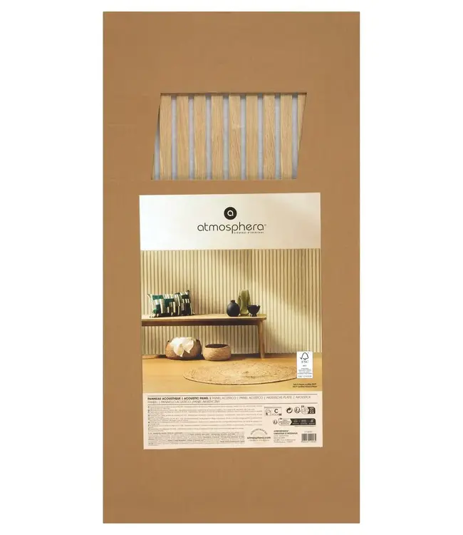 Colva Acoustic Wall Panel – Light Oak Effect – 3 Sizes