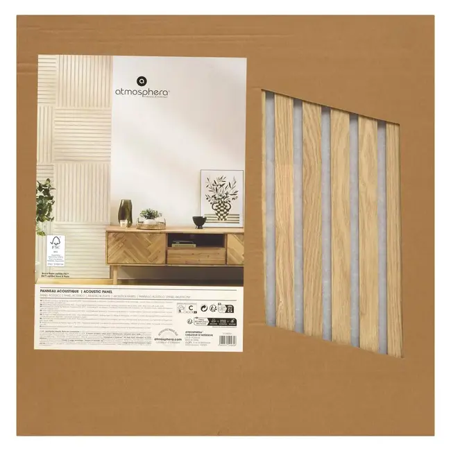 Colva Acoustic Wall Panel – Light Oak Effect – 3 Sizes