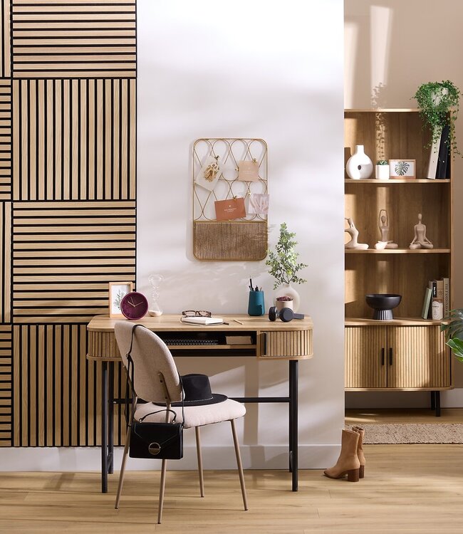 Colva Acoustic Wall Panel – Light Brown Oak Effect