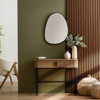 Atmosphera Colva Decorative Wooden Slatted Panel - Walnut Effect