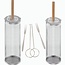 Ceruzo BBQ Grillbaskets - Set van 2 Grote RVS Grillmanden