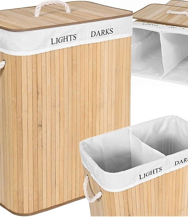 Wasmand met 2 Vakken - Wassorteerder