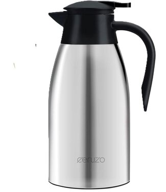 Ceruzo Thermoskan – 2 Liter – RVS – Eénhandig Openen en Schenken