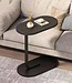 Black Side Table 45x28x60 cm – Metal & Wood Sofa Table
