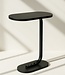 Black Side Table 45x28x60 cm – Metal & Wood Sofa Table