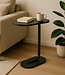 Black Side Table 45x28x60 cm – Metal & Wood Sofa Table