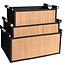 Set of 3 Bamboo Storage Baskets – Bathroom Baskets – Natural/Black