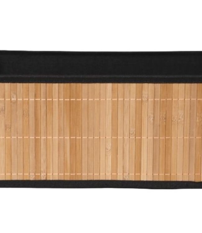 Set van 3 Opbergmanden Bamboe – Badkamermanden – Naturel/Zwart