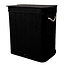 Laundry Basket with 3 Compartments – Sorter 100L – Bamboo – Black
