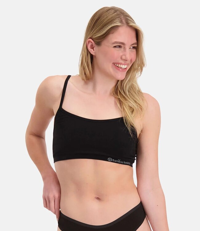 Seamless Bra 2-pack Zwart – Elle Bamboe BH met Verstelbare Bandjes