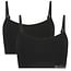 Bamboo Basics Seamless Bra 2-pack Black - Elle Bamboo Bra with Adjustable Straps