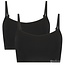 Seamless Bra 2-pack Zwart – Elle Bamboe BH met Verstelbare Bandjes