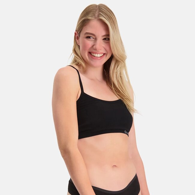Seamless Bra 2-pack Black – Elle Bamboo Bra with Adjustable Straps